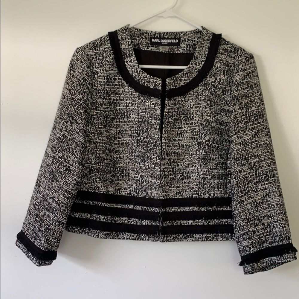 Karl Lagerfeld- “Chanel Inspired” Tweed Jacket.